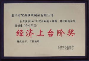 2017年經濟上臺階獎