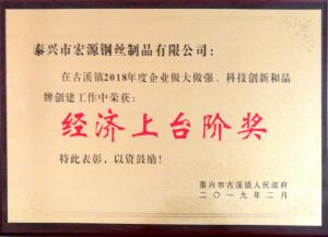 2018年經濟上臺階獎